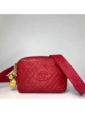 Chanel Super Quilted Lambskin Shoulder Bag Double Charm